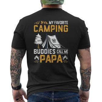 My Favorite Camping Buddies Call Me Papa Fathers Day Mens Back Print T-shirt | Mazezy