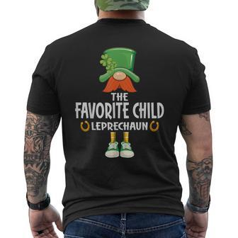 The Favorite Child Leprechaun Saint Patrick's Day Party Men's T-shirt Back Print | Mazezy