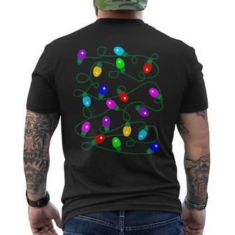 My Favorite Color Is Christmas Lights Pajama Xmas Mens Back Print T-shirt - Thegiftio UK