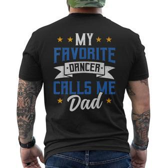 My Favorite Dancer Calls Me Dad Cool Dance Dad Father's Day Men's T-shirt Back Print - Thegiftio UK