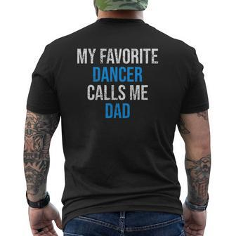 My Favorite Dancer Calls Me Dad Father's Day Mens Back Print T-shirt | Mazezy AU