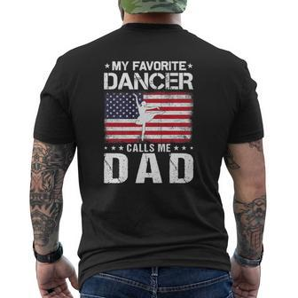 My Favorite Dancer Calls Me Dad Proud Dad Father's Day Mens Back Print T-shirt | Mazezy