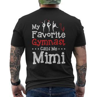 My Favorite Gymnast Calls Me Mimi Gymnastics Men's T-shirt Back Print - Monsterry AU