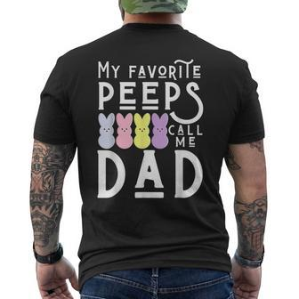 My Favorite Peeps Call Me Dad Dada Daddy Easter Basket Men Men's T-shirt Back Print - Monsterry CA