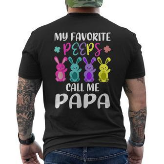 My Favorite Peeps Call Me Papa Dad Easter Bunny Men's T-shirt Back Print - Monsterry UK