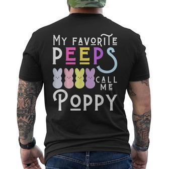 My Favorite Peeps Call Me Poppy Man Dad Pop Men Easter Boy Men's T-shirt Back Print - Monsterry