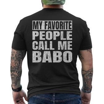 My Favorite People Call Me Babo Grandfather Fathers Day Men's T-shirt Back Print - Thegiftio UK