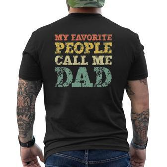 My Favorite People Call Me Dad Vintage Father Christmas Mens Back Print T-shirt | Mazezy