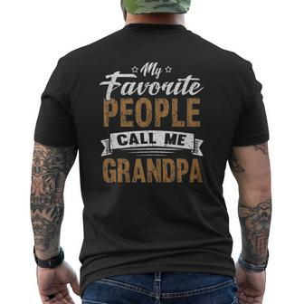 My Favorite People Call Me Grandpa Father's Day For Men Mens Back Print T-shirt | Mazezy
