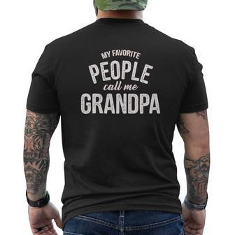 My Favorite People Call Me Grandpa Mens Back Print T-shirt | Mazezy