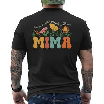 My Favorite People Call Me Mima Men's T-shirt Back Print | Mazezy CA