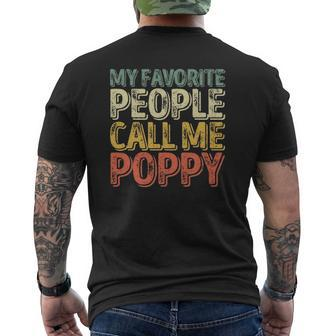 My Favorite People Call Me Poppy Christmas Mens Back Print T-shirt | Mazezy