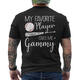 My Favorite Player Calls Me Gammy Baseball Men's T-shirt Back Print - Monsterry UK