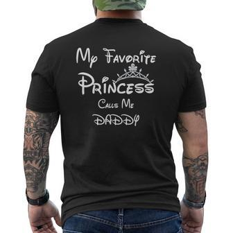 My Favorite Princess Calls Me Daddy Tees Dad Daughter Mens Back Print T-shirt | Mazezy CA