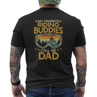 My Favorite Riding Buddies Call Me Dad Mens Back Print T-shirt | Mazezy DE