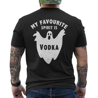 My Favorite Spirit Is Vodka Halloween Vodka Drinker Mens Back Print T-shirt - Thegiftio UK