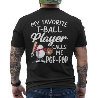 My Favorite T-Ball Player Calls Me Pop Pop Father's Day Men's T-shirt Back Print - Monsterry AU