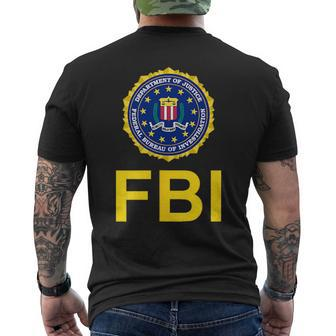 Fbi Fbi Chest Seal Logo Federal Bureau Of Investigation Chest Seal Logo Men's T-shirt Back Print - Seseable
