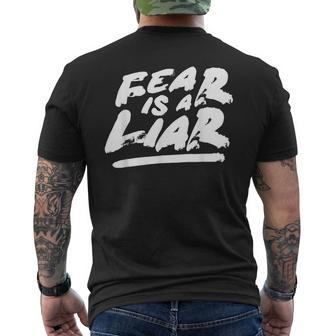 Fear Is A Liar Confident Believer Inspirational Men's T-shirt Back Print - Monsterry UK