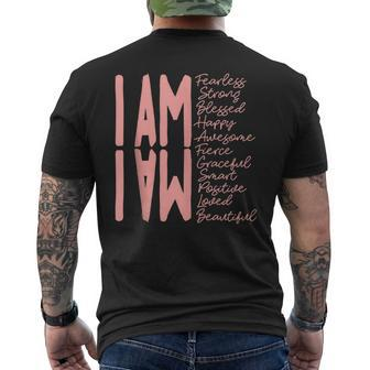 I Am Fearless I Am Strong I Am Blessed Men's T-shirt Back Print - Monsterry UK