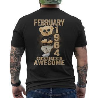 February 1964 60Th Birthday 2024 60 Years Of Being Awesome Men's T-shirt Back Print - Monsterry UK