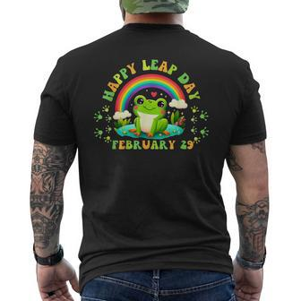February 29Th Leap Day Frog Cute Matching Leap Year 2024 Men's T-shirt Back Print - Seseable