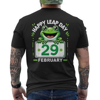 February 29Th Leap Day Frog Matching Leap Year 2024 Men's T-shirt Back Print - Seseable