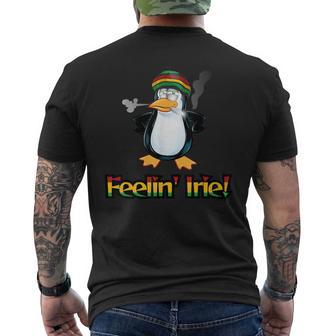 Feelin' Irie Patois Jamaica Penguin Jamaican Slang Men's T-shirt Back Print - Monsterry CA