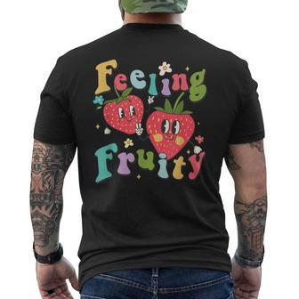 Feeling Fruity Lesbian Strawberry Cottagecore Lgbt Pride Men's T-shirt Back Print - Monsterry DE