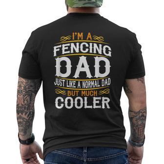 Fencing Dad I'm A Dad Vintage T F516 Men's T-shirt Back Print - Monsterry