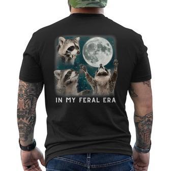 In My Feral Era Raccoon Men's T-shirt Back Print - Monsterry