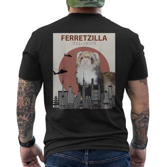 Ferretzilla Ferret For Ferret Lovers T-Shirt mit Rückendruck - Seseable