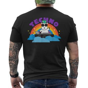 Festival With Unicorn Techno Dj Men's T-shirt Back Print - Monsterry UK