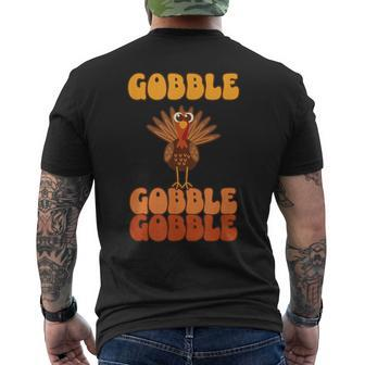 Festliche Feier Zum Erntedankfeston Gobble Gobble Turkey T-Shirt mit Rückendruck - Seseable