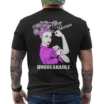 Fibro Warior Unbreakable Fibromyalgia Awareness Men's T-shirt Back Print - Thegiftio UK