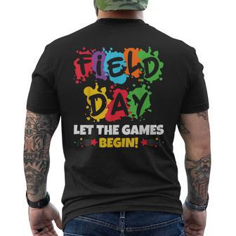 Field Day End Of School Year Game Day Fun Party Students Men's T-shirt Back Print - Monsterry