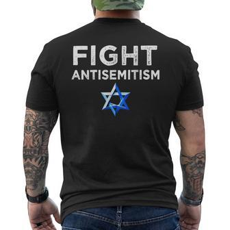 Fight Antisemitism Stop The Hate Jewish Men's T-shirt Back Print - Monsterry AU