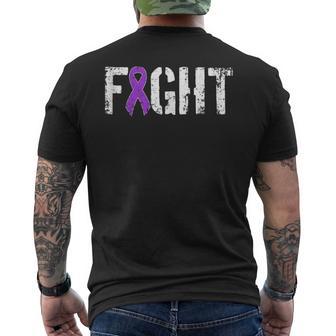 Fight Pancreatic Cancer Military Style Awareness Ribbon Men's T-shirt Back Print - Monsterry UK