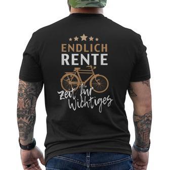 Finally Rente Zeit Für Important Pensioner Bike Black T-Shirt mit Rückendruck - Seseable