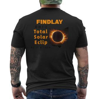 Findlay Ohio 2024 Total Solar Eclipse Men's T-shirt Back Print | Mazezy