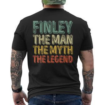 Finley The Man The Myth The Legend First Name Finley Men's T-shirt Back Print - Seseable