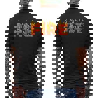 Fire Halloween Costume Fire And Ice Matching Couples Mens Back Print T-shirt - Thegiftio