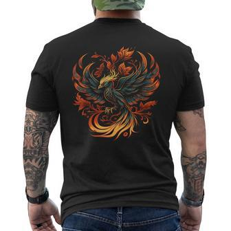 Fire Phoenix Bird Reborn Firebird Phoenix Phoenix Men's T-shirt Back Print - Seseable