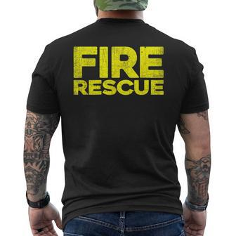Fire Rescue Firefighter Fireman Fire-Rescue Department Men's T-shirt Back Print - Thegiftio UK