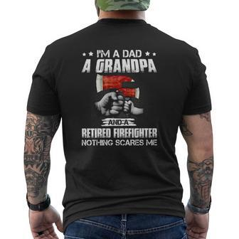 Firefighter Dad I'm A Dad A Grandpa A Retired Firefighter Mens Back Print T-shirt | Mazezy DE