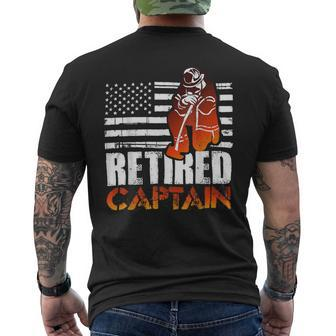 Firefighter Retired American Firefighter Captain Retirement V2 Mens Back Print T-shirt - Thegiftio UK