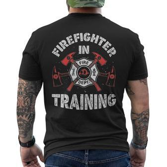 Firefighter In Training Fireman Firemen Men's T-shirt Back Print | Mazezy
