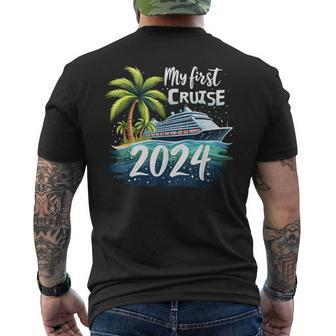 My First Cruise 2024 First Time Cruise Vacation 2024 Men's T-shirt Back Print - Monsterry AU