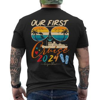 Our First Cruise 2024 Together Matching Couples Cruise Men's T-shirt Back Print - Monsterry
