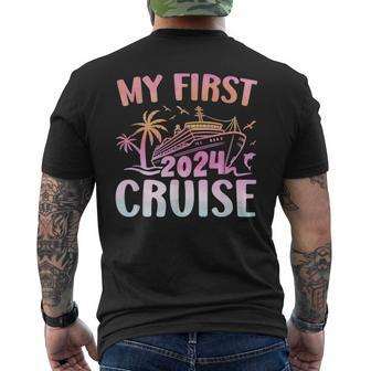 My First Cruise 2024 Vacation Matching Family Cruise Ship Men's T-shirt Back Print - Seseable
